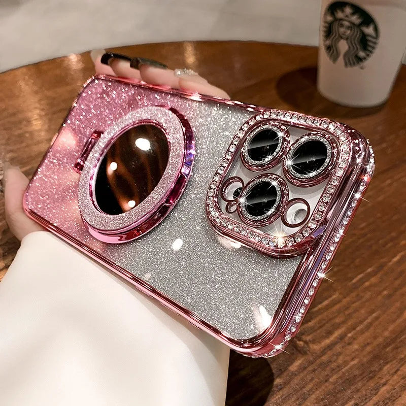 Girls' Premium 360° Protection Phone Case with Kickstand, Lens Protector & Free Tempered Glass Screen Protector - Sky-cover