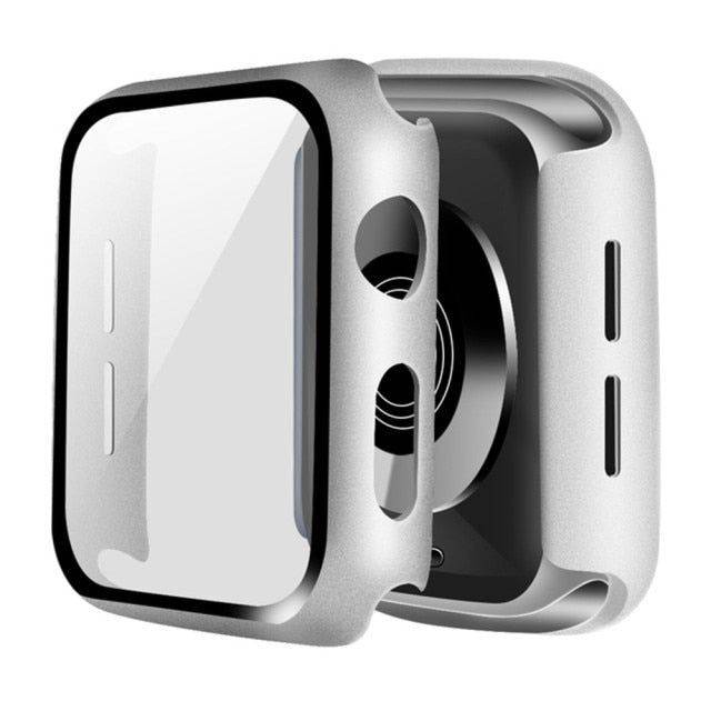 Luxury Cover the Side and edges Dumper Tempered Glass Watch cases - Silver / Series456 SE 44MM - Sky-cover