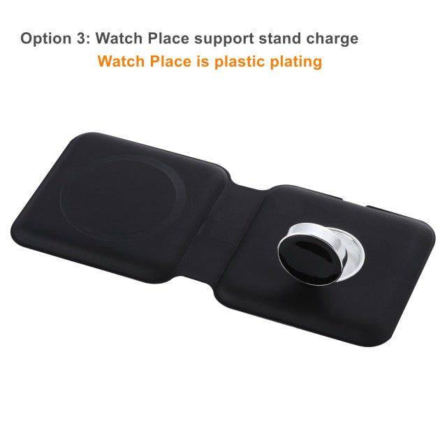Magsafe Magnetic Wireless Charging Compatible with All IPhone Models - White / Stand Plating - Sky-cover