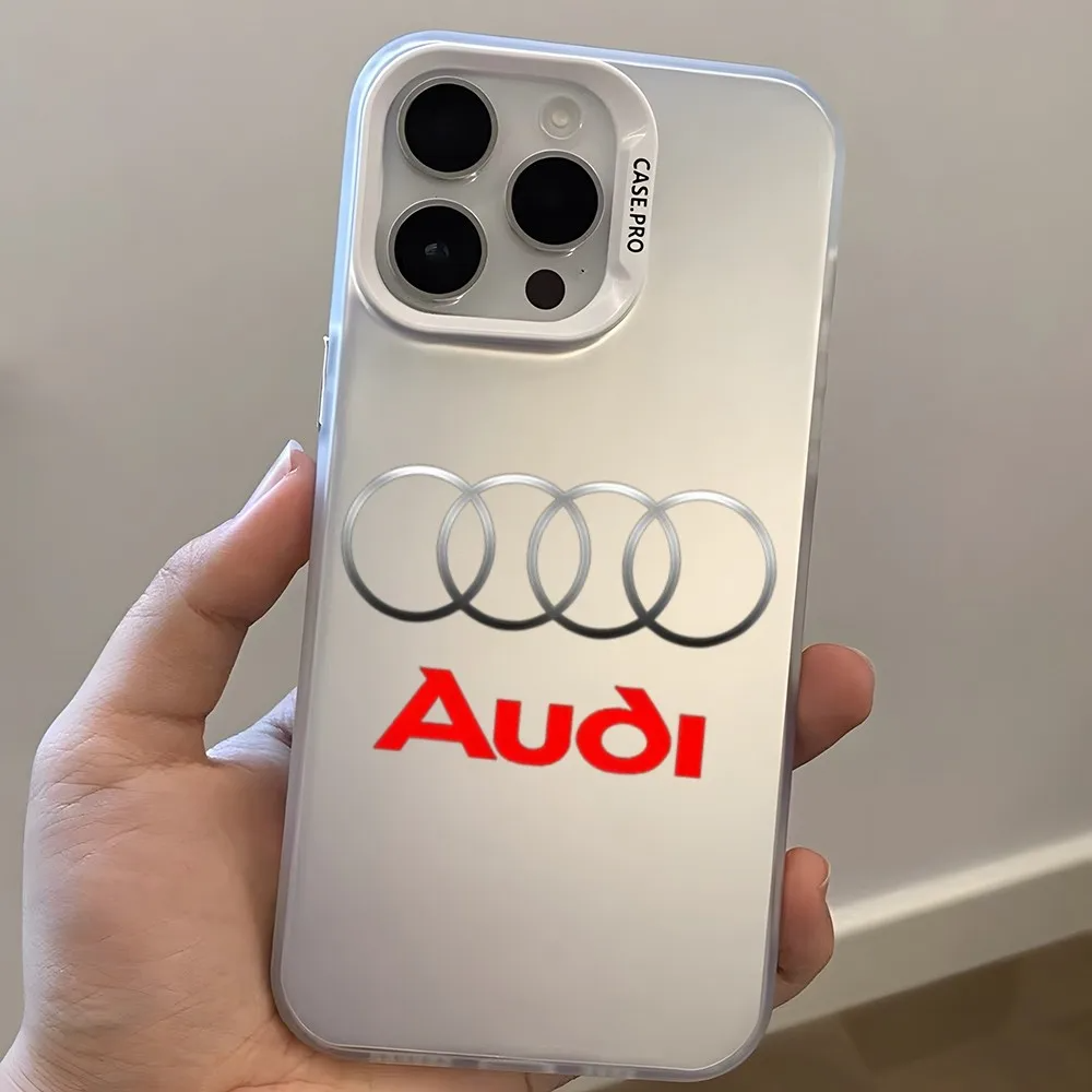 Luxury Audi Sports Car Case Green For iPhone 16 15 14 13 12 11 Pro Max For iPhone - Green / For iPhone 16 Pro Max - Sky-cover