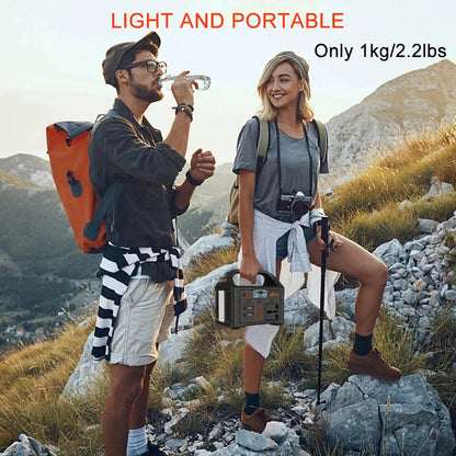 Solar Generator Outdoor Power for Camping and Travel - 100W 24000mAh Power Bank 220V/110V - Sky-cover