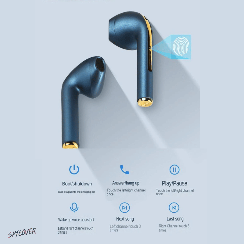 XIAOMI Wireless Bluetooth Headphones In Ear Stereo Sports Earphone Ture Wireless Bluetooth Headset With Mic - Sky-cover