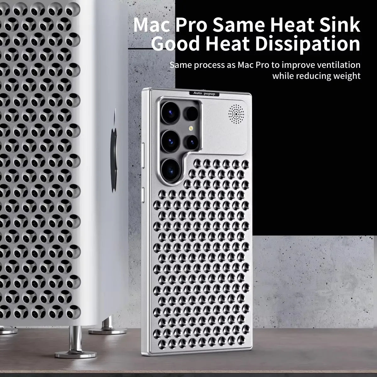 Heat and Shockproof Aluminum Alloy Metal Case for Samsung Galaxy S25 S24 S23 - Sky-cover