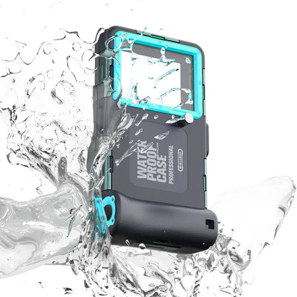 Professional Diving Phone Case for iPhone 15 14 13 12 Pro Max Underwater Waterproof Case for Samsung S22 S23 - Blue - Sky-cover