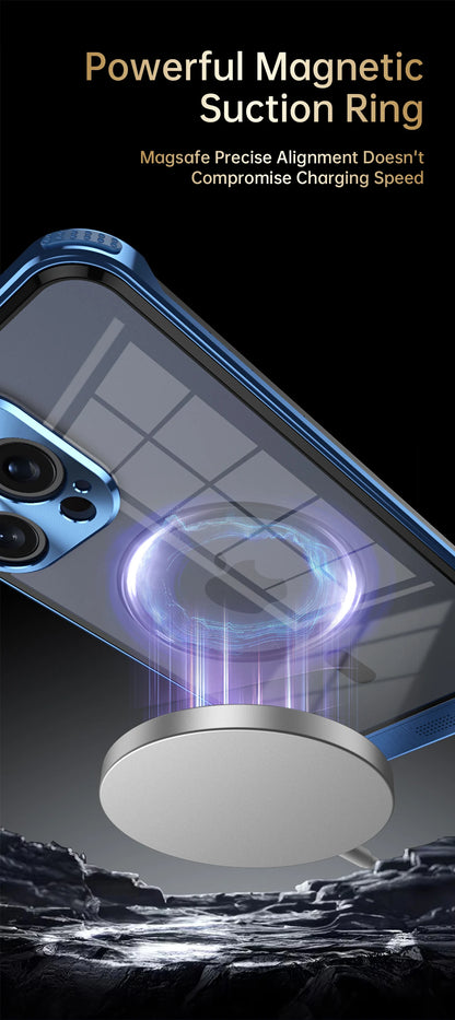 Aluminum Alloy Magnetic Phone Case for All iPhone - Sky-cover