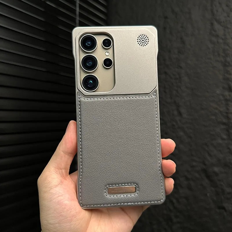 Luxury Leather Frameless Magnetic Case for Samsung Galaxy S25/S24/S23 - Sky-cover