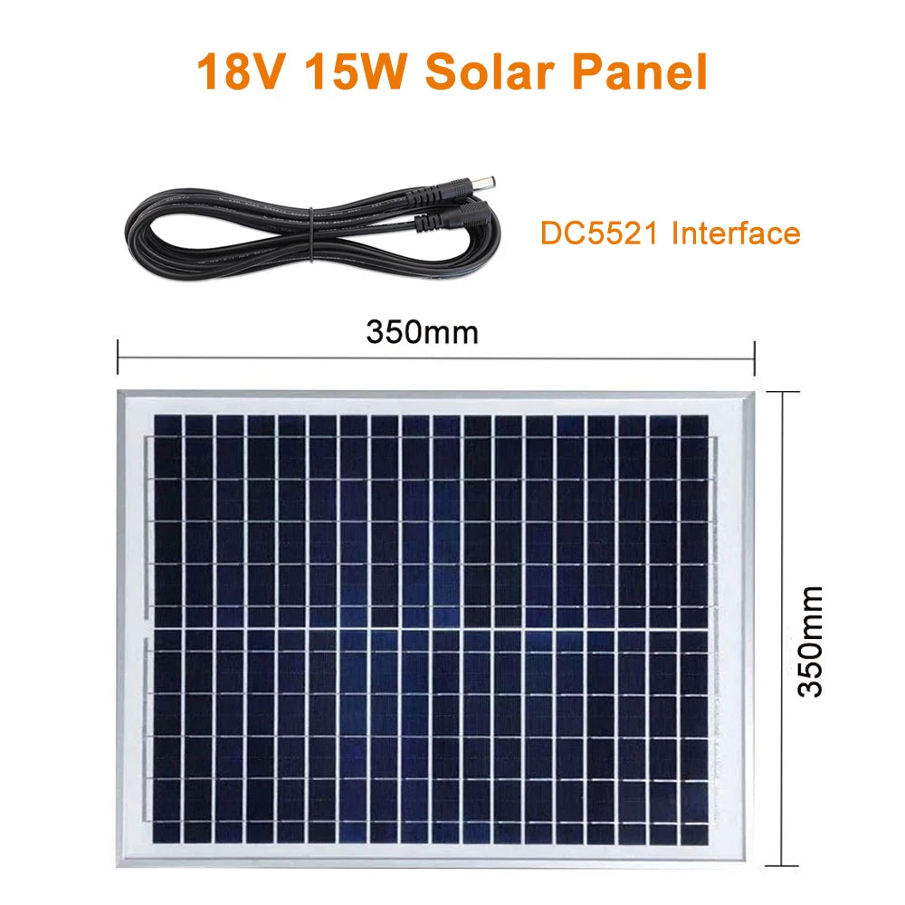 Solar Generator Outdoor Power for Camping and Travel - 100W 24000mAh Power Bank 220V/110V - 18V 15W Solar Panel - Sky-cover