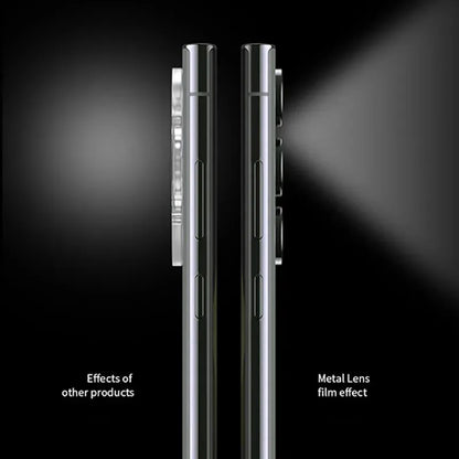 Metal Camera Ring for Samsung Galaxy S24 Ultra S23 FE Plus S24+ S22 S25 Ultra Tempered Glass Rear Camera Lens Protector Cover Case - Sky-cover