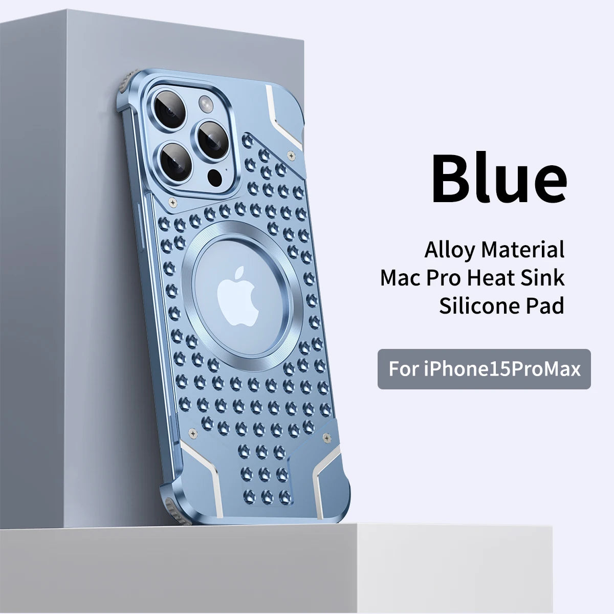 LUXERY Premium Titanium Alloy Case for Iphone 15 14 13 Pro Max MagSafe Compatible & Shock Absorbent - Blue / For iPhone 15 Pro Max - Sky-cover