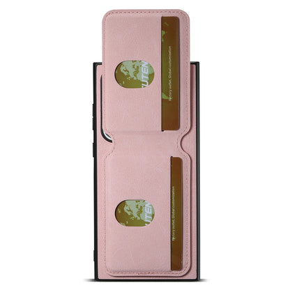SUTENI Leather Wallet Card Holder Phone Cases For Samsung Galaxy S24 S23 Ultra S22 Plus Note20 - Sky-cover
