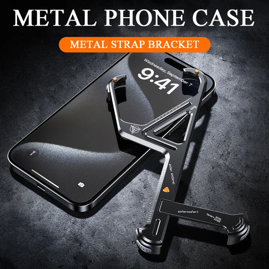 Metal Z Shape Phone Case for iPhone 15 14 13 series Phone - SKYCOVER