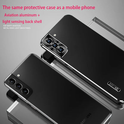 Magnetic Metal Case for Samsung Galaxy S24 S23 S22 S21 Ultra, Ultra Slim Aluminum Alloy Protective Back Cover - Sky-cover