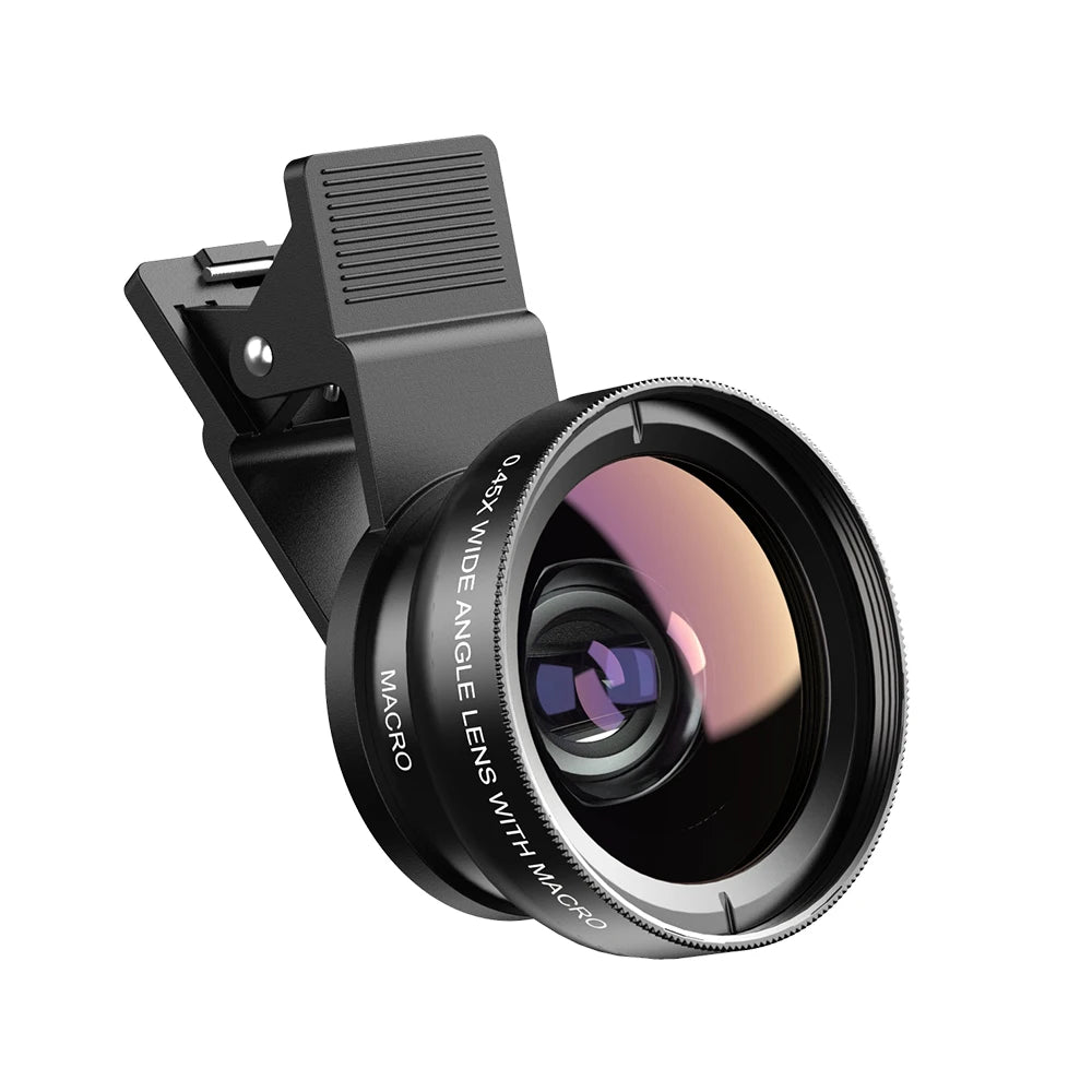 APEXEL 12.5x Macro & 0.45x Wide Angle Lens for iPhone, Samsung & More - Black - Sky-cover