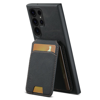 SUTENI Leather Wallet Card Holder Phone Cases For Samsung Galaxy S24 S23 Ultra S22 Plus Note20 - Sky-cover