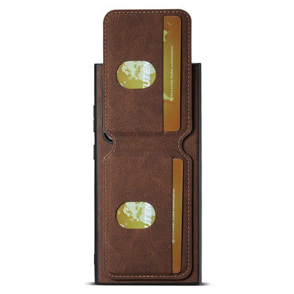 SUTENI Leather Wallet Card Holder Phone Cases For Samsung Galaxy S24 S23 Ultra S22 Plus Note20 - Sky-cover