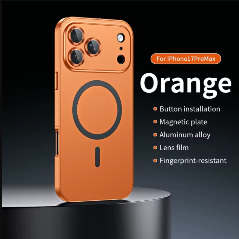 Luxury Magnetic Alloy Metal Magsafe Cover With Lens Film Protection - Sky-cover