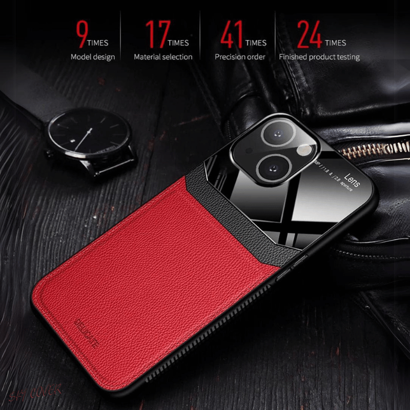 Luxury leather cover iphone and Lens Protection for All Iphone - Sky-cover