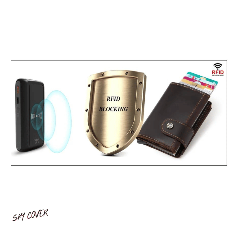 Luxury Cowhide Leather [RFID] Aluminum Card Holder Wallet - Sky-cover
