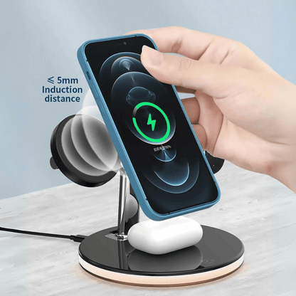 Intelligent 3-in-1 integrated wireless 15W fast charging - sky cover