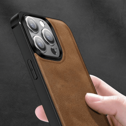 Luxury Shockproof Bumper Leather Phone Cover For iPhone Series - skycover