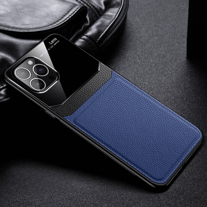 Luxury leather cover iphone and Lens Protection for All Iphone - Blue / For iPhone 15 Pro Max - Sky-cover