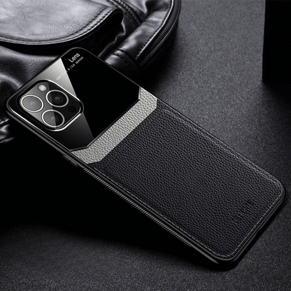 Luxury leather cover iphone and Lens Protection for All Iphone - Black / For iPhone 15 Pro Max - Sky-cover