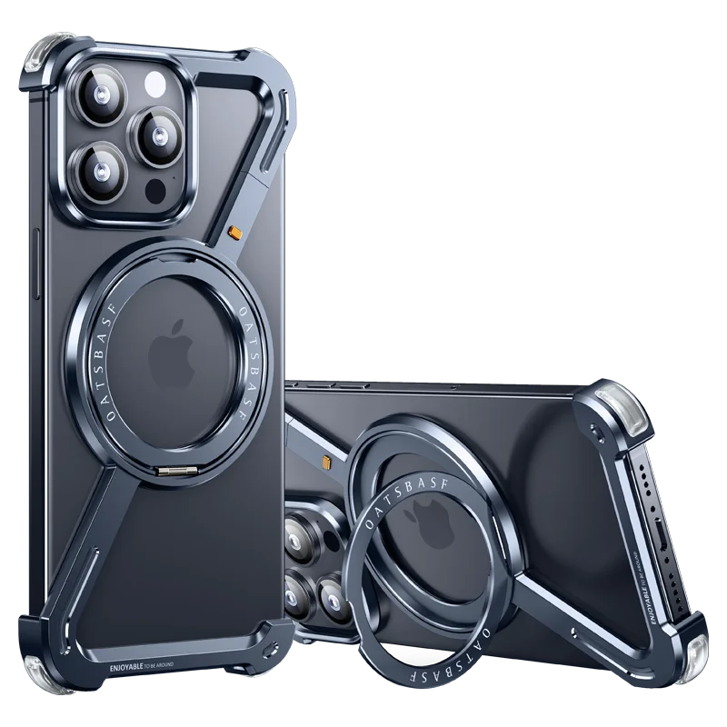 360 rotation shape metal holder phone cover