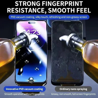 Oleophobic Coating Dust Free Easy Installation Screen Protector For iPhone 14 11 13 12 15 Pro Max Mini XS X XR 17 16 Plus Glass - Sky-cover