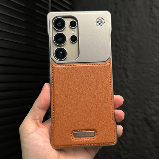 Luxury Leather Frameless Magnetic Case for Samsung Galaxy S25/S24/S23 - Sky-cover