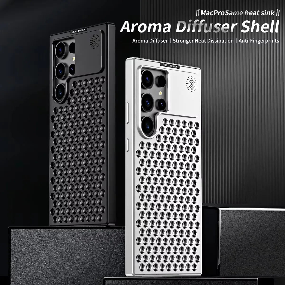 Heat and Shockproof Aluminum Alloy Metal Case for Samsung Galaxy S25 S24 S23 - Sky-cover