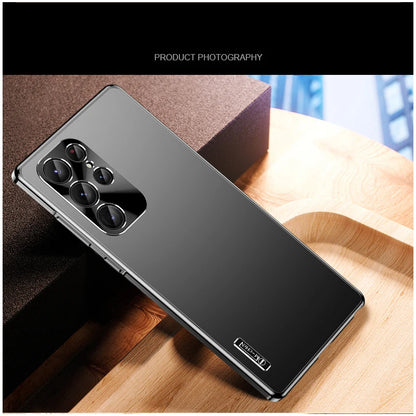 Magnetic Metal Case for Samsung Galaxy S24 S23 S22 S21 Ultra, Ultra Slim Aluminum Alloy Protective Back Cover - Sky-cover