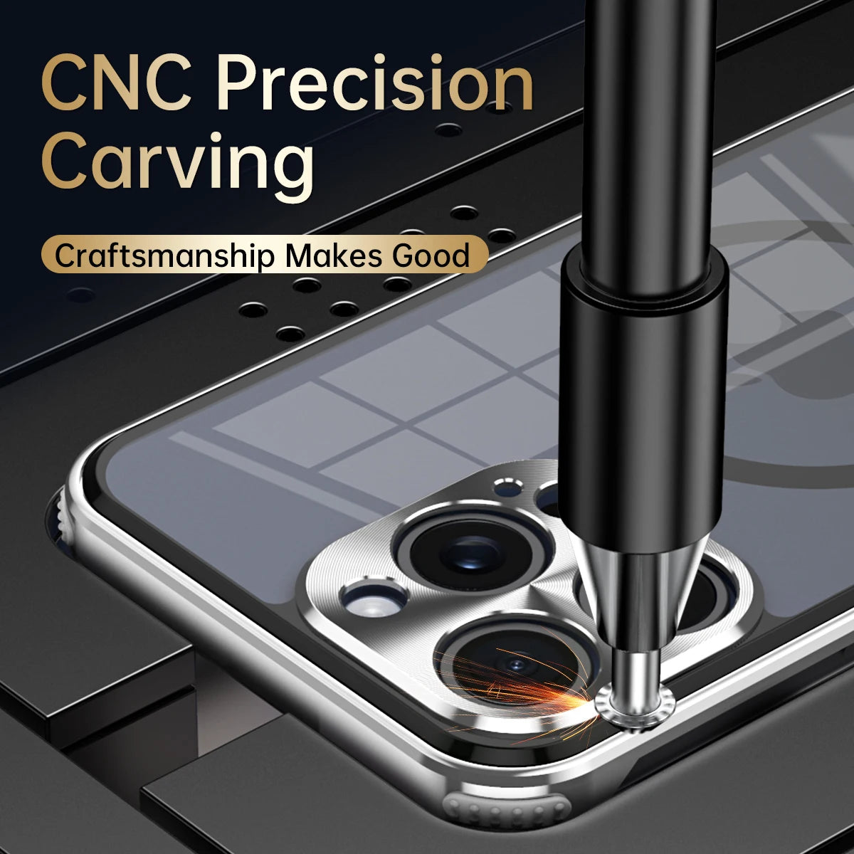 Aluminum Alloy Magnetic Phone Case for All iPhone - Sky-cover