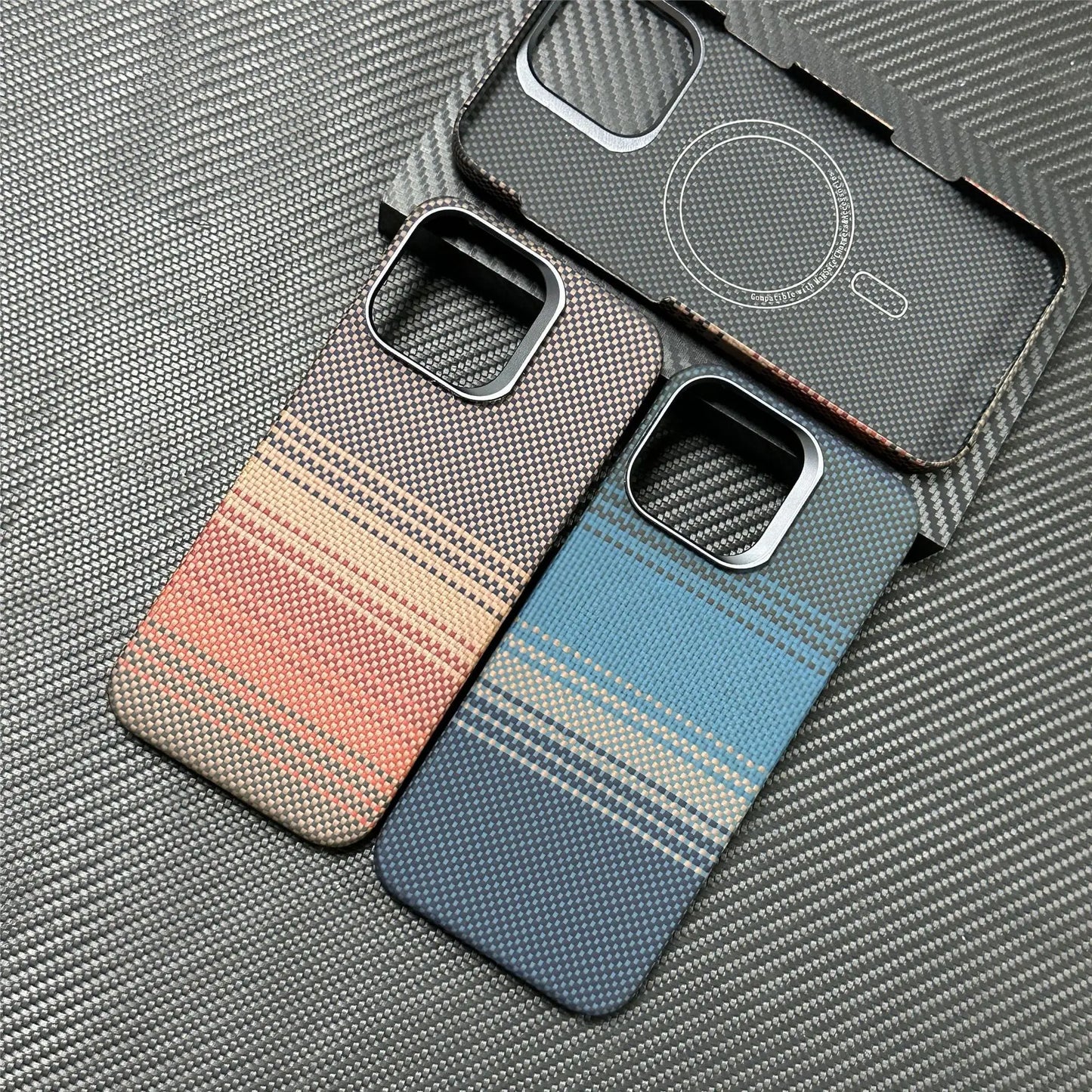 Real Pure Carbon Fiber Air Case Lightweight Aramid fiber cover for iPhone 15 16 Plus Pro Max Ultra Thin Case with MagSafe - Sky-cover