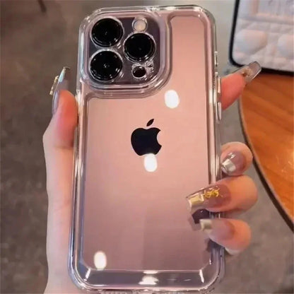 Luxury Silicone Transparent Shockproof Case For iPhone 16 15 14 13 12 11 Pro Max - Clear / For iPhone 16 Pro Max - Sky-cover