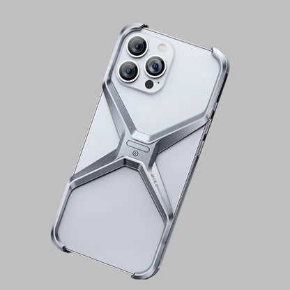 Luxury Aluminum Frameless Phone Case for iPhone 16 15 13 14 series Metal - SKYCOVER