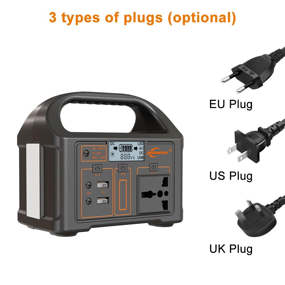 Solar Generator Outdoor Power for Camping and Travel - 100W 24000mAh Power Bank 220V/110V - Sky-cover