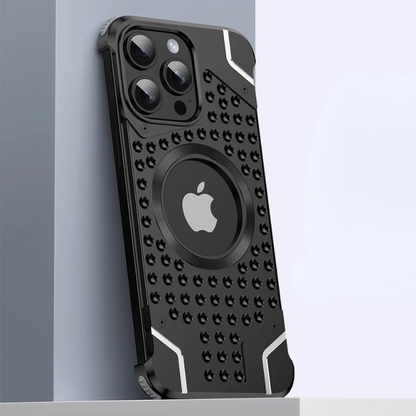 LUXERY Premium Titanium Alloy Case for Iphone 16 15 14 13 Pro Max MagSafe Compatible & Shock Absorbent - Sky-cover