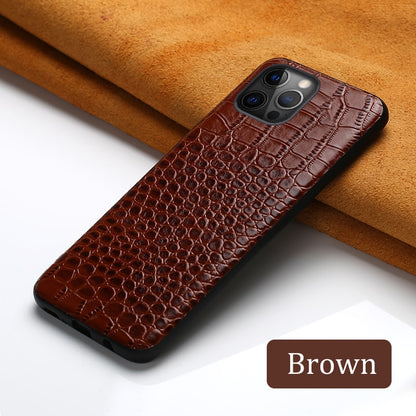 Genuine Leather Phone Case for All iPhone - Brown / For iPhone 15 Pro Max - Sky-cover