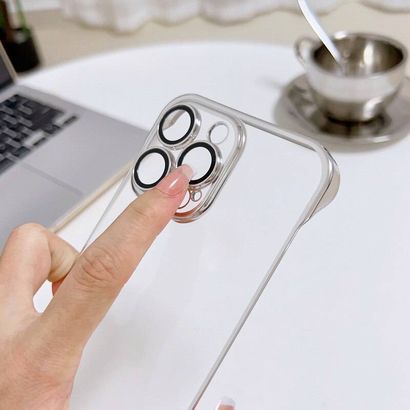 Lens Film Protector Frameless - Ultra Slim Clear Plating Case -Shockproof Soft - Sky-cover