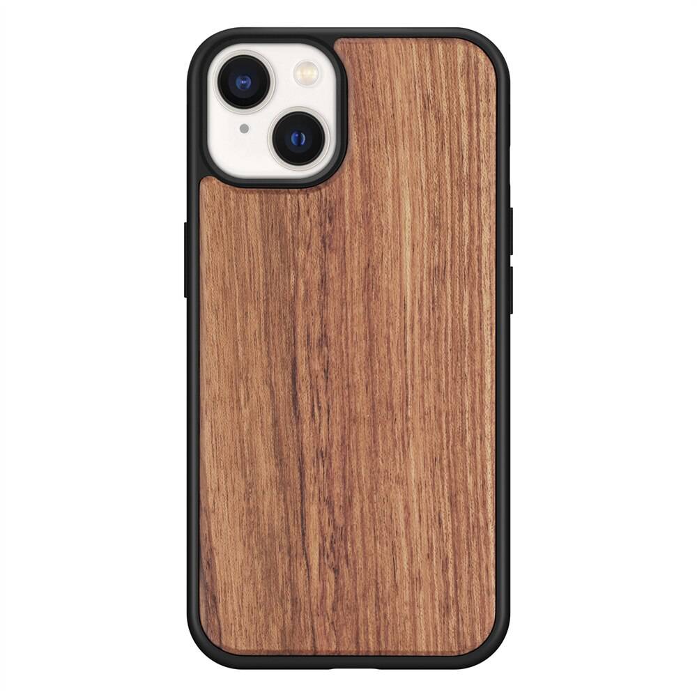 Natural Real Wood iPhone 15 14 13 12 11 Case Shockproof Protective Back Cover - Palisander / For iPhone 14 ProMax - Sky-cover