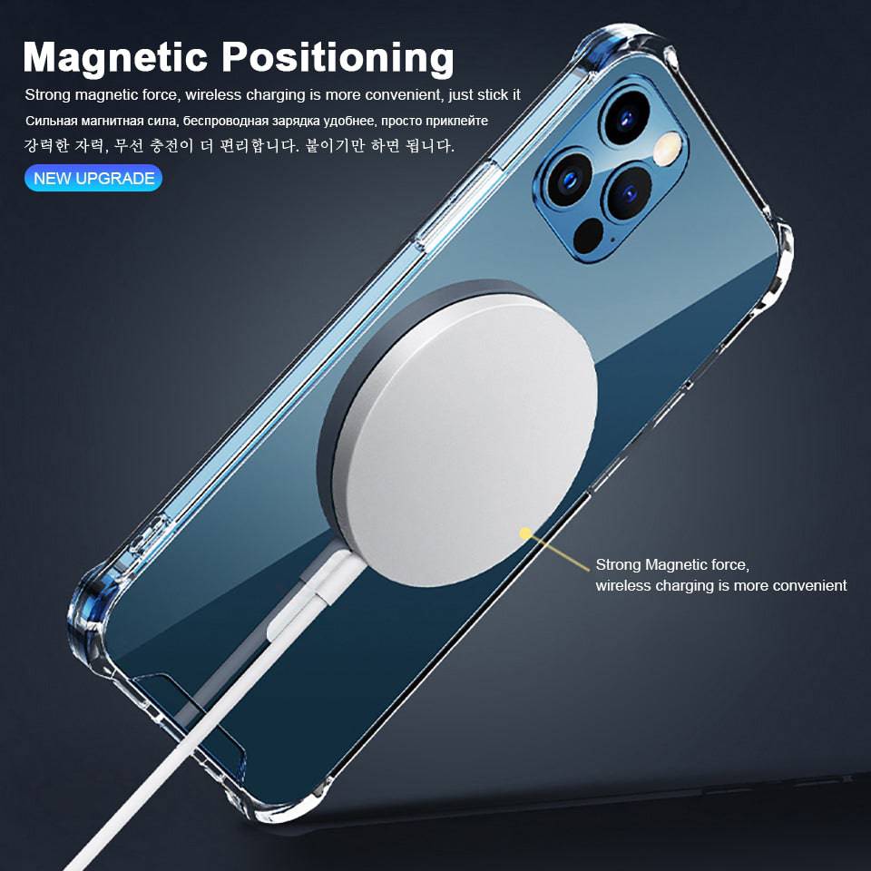 MagSafe® Magnetic Wireless Charging Case Magnetic Card Holder Wallet - Sky-cover